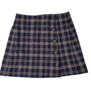Aritzia Sunday Best Yuri Navy Plaid Mini Skirt